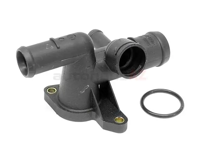 Febi-Bilstein 06A121132Q, 50068 Coolant Outlet/Flange; Cylinder Head Hose Flange; 4 Outlet (With Seal) - Audi, VW Budget