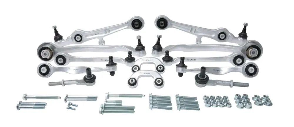 URO Parts 8E0498510A Suspension Control Arm Kit; 12 Piece Front Kit plus Hardware - Audi Warranty Included