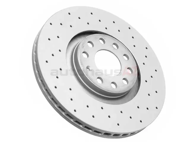 Seasonal Sale Zimmermann Sport Z X-Drilled 8D0615301KSP, 100124952 Disc Brake Rotor; Front ; Vented 321x30mm; Cross-Drilled - Audi