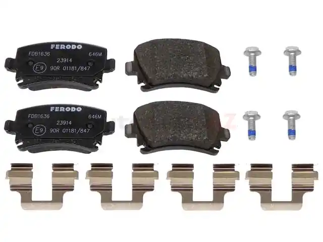 Modern Ferodo 1K0698451S, FDB1636 Brake Pad Set; Rear - Audi, VW