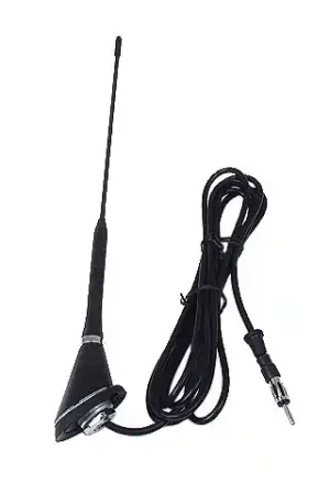 High Quality Jopex VW6101910 Antenna; Complete Manual Assembly with 15 Foot Leads; Roof Mount Swept Back 40 Degrees; Black - Audi, VW