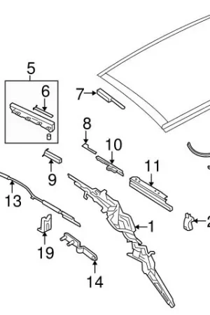 Bargain Genuine VW/Audi 1Q0898140C Convertible Top Frame Guide Hardware Kit; Left, Right - VW