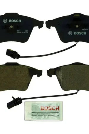 High Quality Bosch QuietCast BP1111 Brake Pad Set; Front With Sensors; OE Supplier Compound - Audi