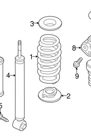 Affordable Genuine VW/Audi 1K0511115BC Coil Spring; Left, Right, Rear - VW