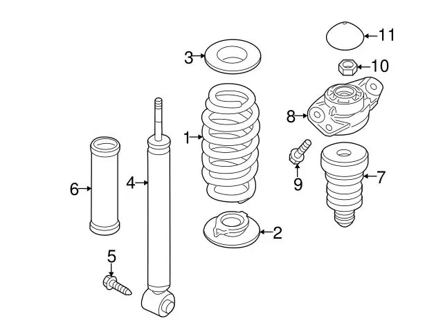 Affordable Genuine VW/Audi 1K0511115BC Coil Spring; Left, Right, Rear - VW