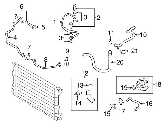 Genuine VW/Audi 06H121492D Coolant Pipe - Audi Deal