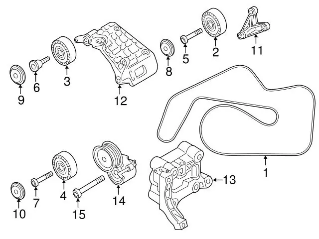 Genuine VW/Audi 059903137AL Serpentine Belt - Audi, VW Next Day Delivery