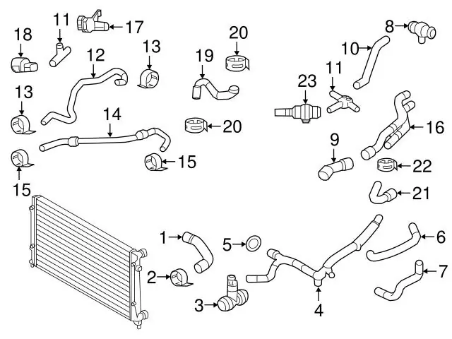 Direct From Factory Genuine VW/Audi 06A121065DG Coolant Pipe - VW