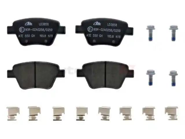 ATE Ceramic 5K0698451A, LD3858 Brake Pad Set; Rear - Audi, VW Latest