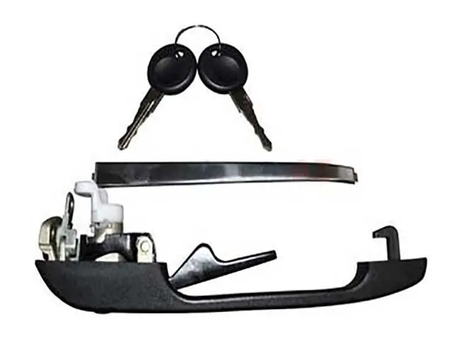 JP Group Dansk 813837205C, 1187102270 Door Handle, Exterior; Left; Black with Lock and Keys - Audi Free Delivery