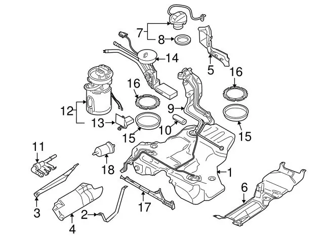 Budget Genuine VW/Audi 8E0919673AT Fuel Tank Sending Unit; Right - Audi
