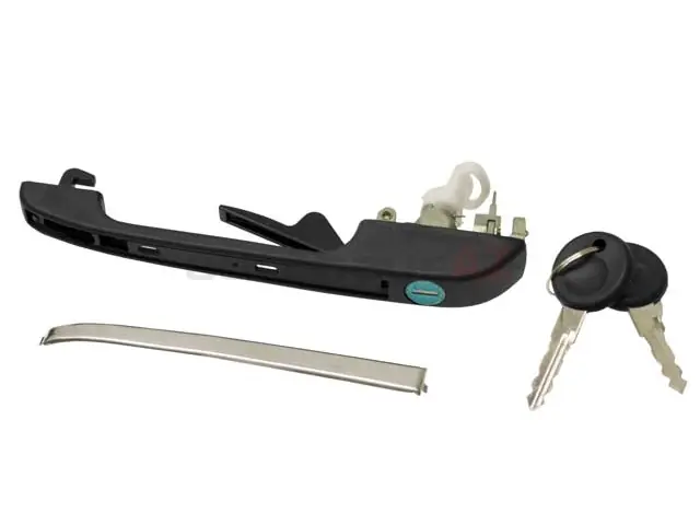 Reduced Price JP Group Dansk 813837206C, 1187102280 Door Handle, Exterior; Right; Black with Lock and Keys - Audi