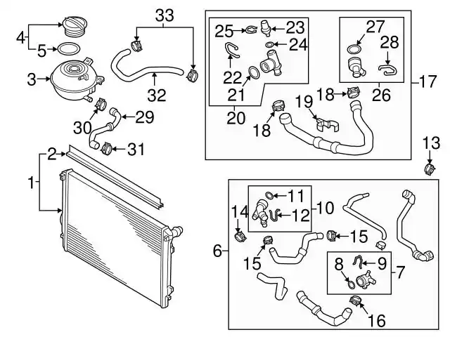 In Demand Genuine VW/Audi 5Q0122291DS Radiator Coolant Hose Adapter; Right - Audi, VW