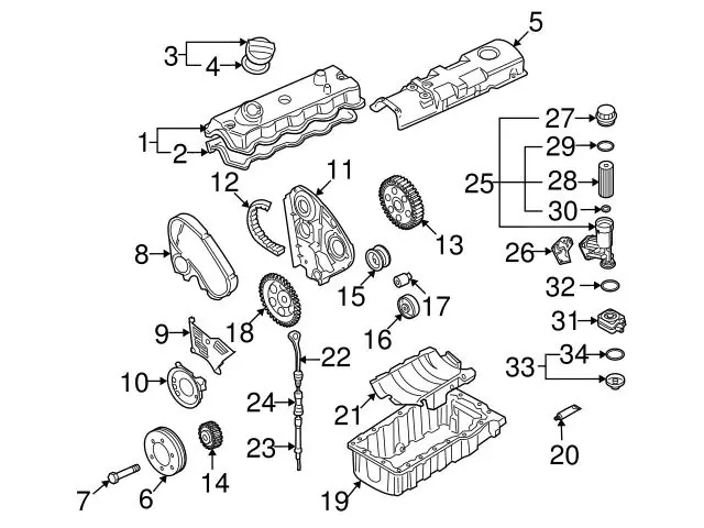 Genuine VW/Audi 038109145D Timing Cover; Upper, Inner, Front - VW Professional Grade