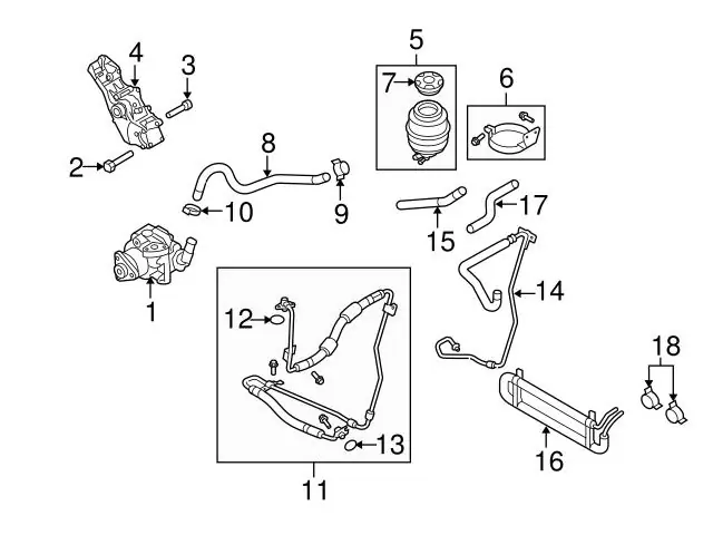 Latest Genuine VW/Audi 8K1422891AJ Power Steering Return Hose - Audi