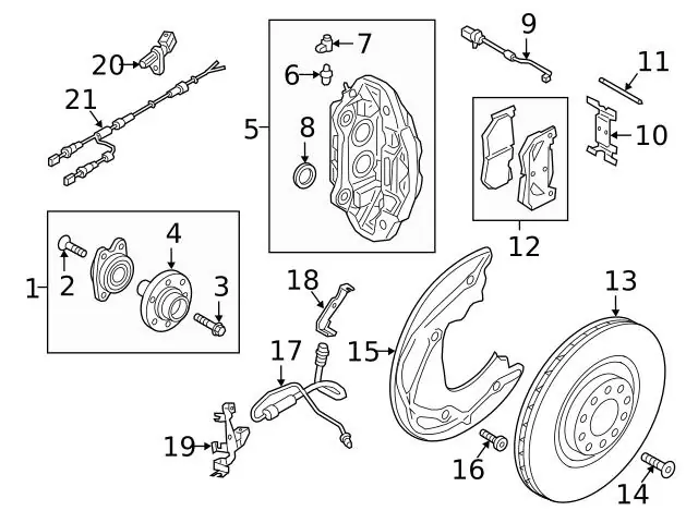 Genuine VW/Audi 80A972251 ABS Wheel Speed Sensor Wire Harness; Left - Audi Get Yours
