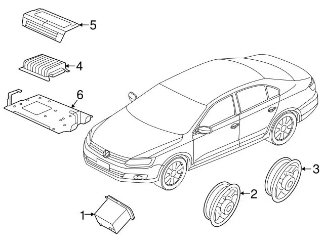 Buy Direct Genuine VW/Audi 5C6035710A Rear Seat Speaker Switch - VW