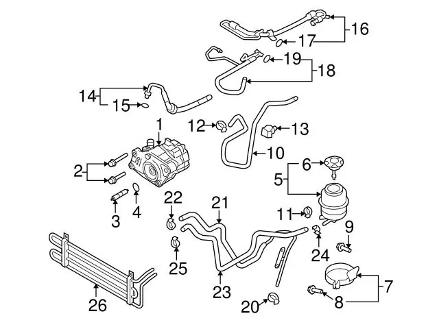 Order Now Genuine VW/Audi 8K0422891AQ Power Steering Return Hose - Audi