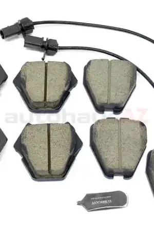 Akebono Euro D8912EUR, EUR912 Brake Pad Set; Front with Sensors; 8 Pad Set - 2 with Sensors; D-SHAPE PLUG - Audi Special Discount