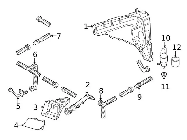 New Arrival Genuine VW/Audi 4M8807751AY9B Headlight Washer Nozzle Bracket; Left - Audi