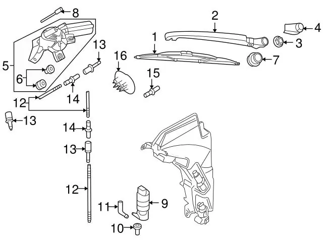 Flash Sale Genuine VW/Audi 4F9955407 Back Glass Wiper Arm; Rear - Audi