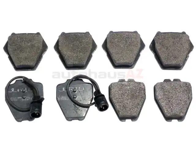 Jurid 4D0698151AC, 573208J Brake Pad Set; Front with Sensors; 8 Pad Set - 2 with Sensors; ROUND PLUG - Audi Limited Edition