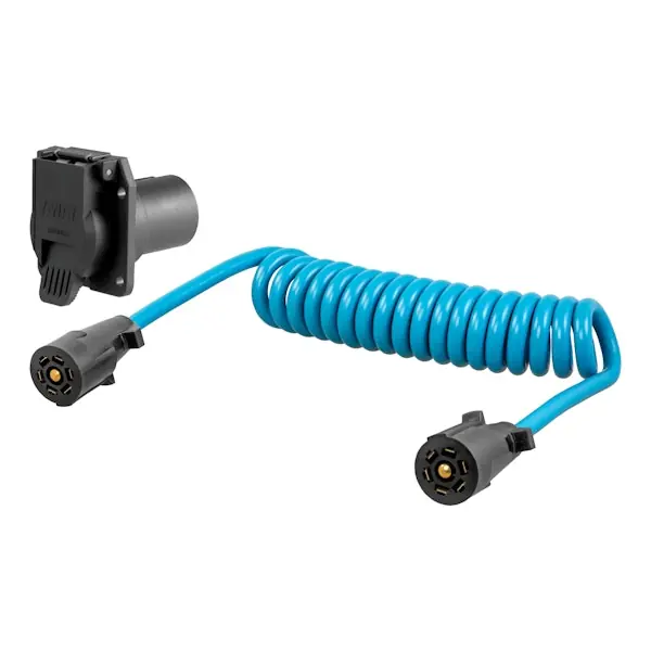 Holiday Sale CURT 57284 8' Dinghy Towing Electrical Adapter & Socket (7-Way RV Blade, Fits USCAR)