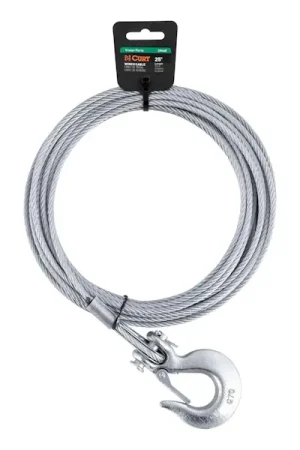 Order Now CURT 29460 25' Winch Cable with Snap Hook (4,200 lbs.)