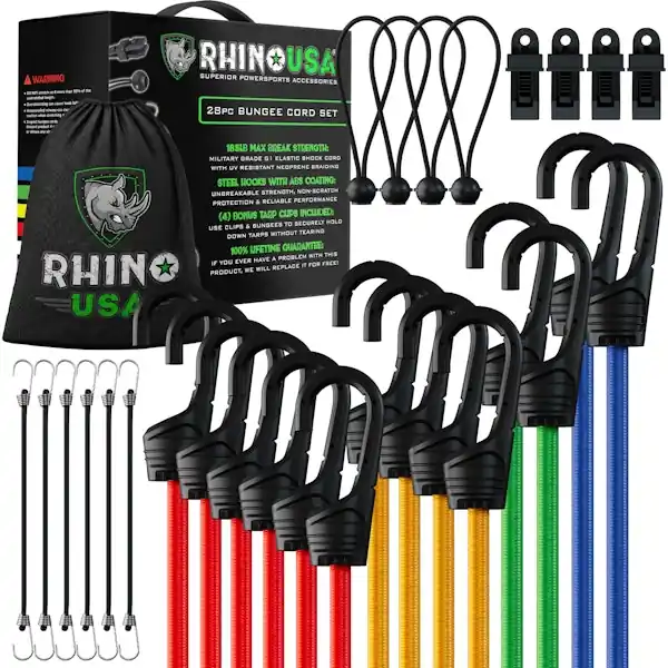 Rhino USA RHINO-28-BNGE Rhino USA 28Pc Bungee Cord Assortment Hot Picks