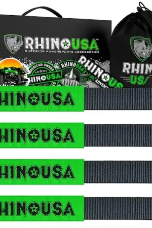 Limited Offer Rhino USA RNO-AXLESTRAPS Rhino USA Axle Tie Down Straps (4-Pack) 2" X 38" - Black
