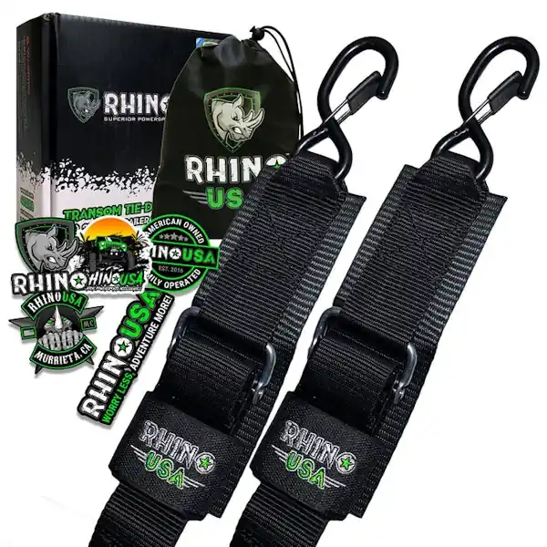 Rhino USA RNO-TRNSM-STRPS Rhino USA Transom Straps For Boat Trailer (Pair) Luxury