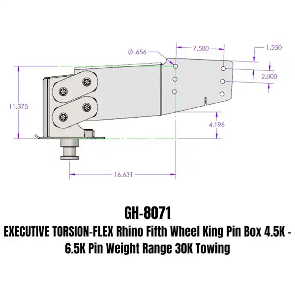 GEN-Y Hitch GH-8071 EXECUTIVE 5th Wheel King Pin Box Authentic