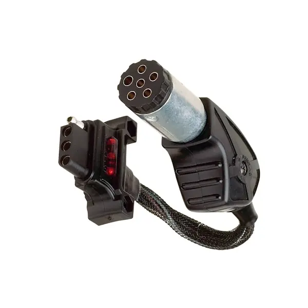 Hopkins Towing 47320 Endurance™ LED Test 6-Round To 4-Flat Adapter Modern