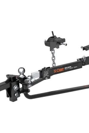 Professional Grade CURT 17063 Round Bar Weight Distribution Hitch with Lubrication, Sway Control (10-14K)