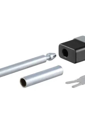 Popular CURT 23024 1/2" Hitch Lock with 5/8" Adapter (1-1/4" or 2" Receiver, Deadbolt, Chrome)