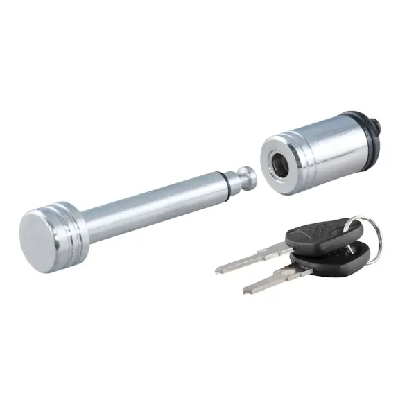 Worldwide Shipping CURT 23501 1/2" Hitch Lock (1-1/4" Receiver, Barbell, Chrome)