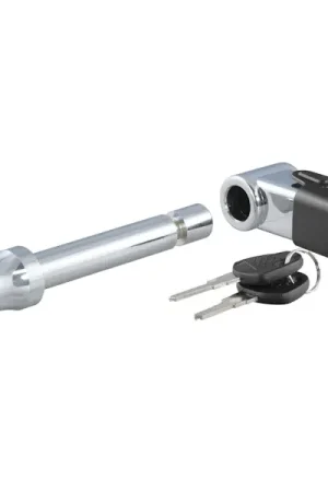 Worldwide Shipping CURT 23510 5/8" Hitch Lock (2" Receiver, Right-Angle, Chrome)