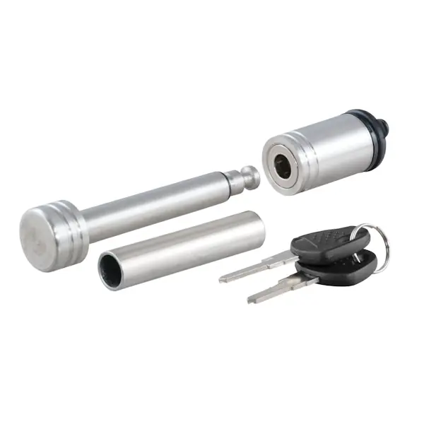 Best Price CURT 23517 1/2" Hitch Lock with 5/8" Adapter (1-1/4" or 2" Receiver, Barbell, Stainless)