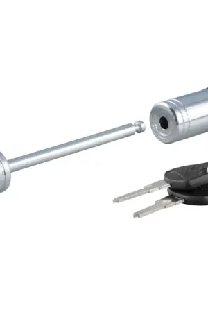Seasonal Sale CURT 23523 Coupler Lock (1/4" Pin, 3-3/8" Latch Span, Barbell, Chrome)
