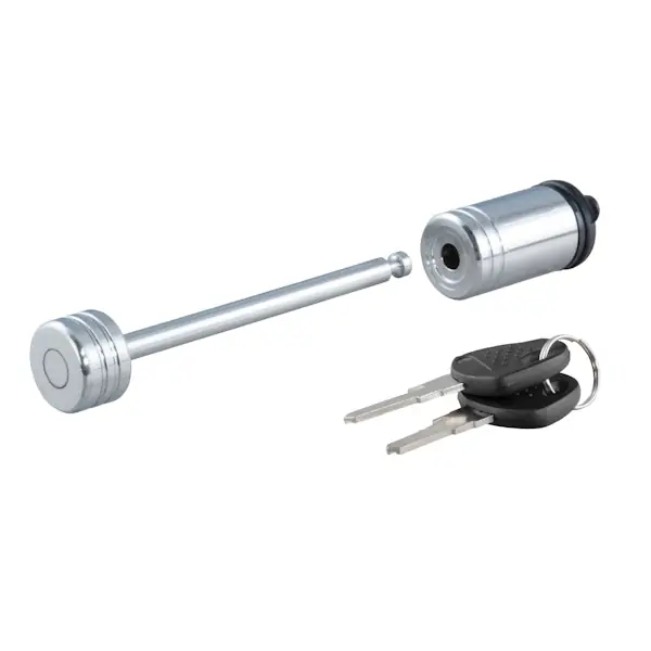 Seasonal Sale CURT 23523 Coupler Lock (1/4" Pin, 3-3/8" Latch Span, Barbell, Chrome)