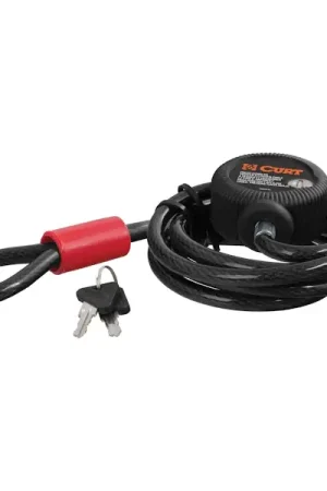Special Discount CURT 23666 Multi-Use Cable Lock (6' x 3/8" Cable, Vinyl-Coated Braided Steel)