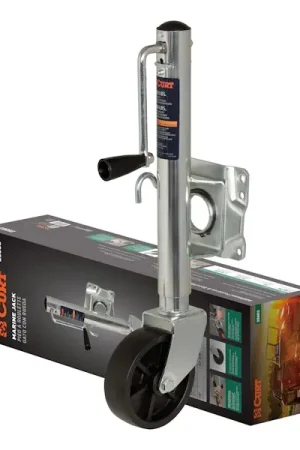 Save Now CURT 25003 Marine Trailer Jack with 6" Wheel (1,000 lbs, 10" Travel, Packaged)