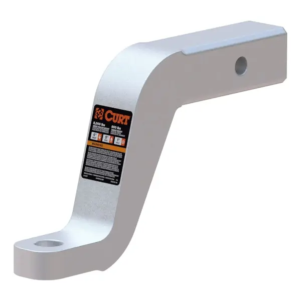 Worldwide Shipping CURT 45362 Aluminum Ball Mount (2" Shank, 8,000 lbs, 6" Drop, 8-1/2" Long)
