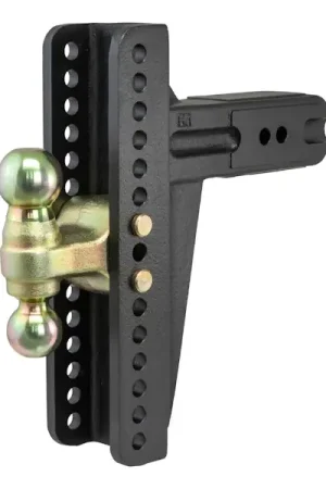 Sale CURT 45928 Adjustable Channel Mount with Dual Ball (3" Shank, 21,000 lbs., 10-5/8" Drop)