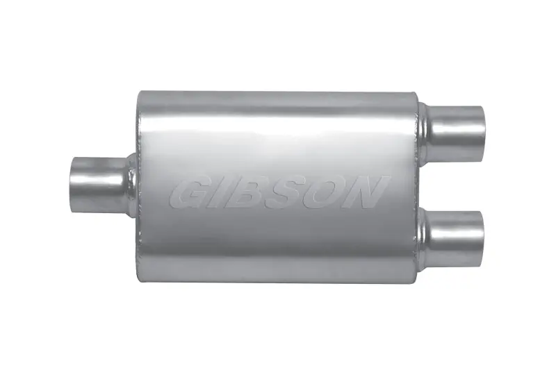 Hot Picks Gibson MWA Superflow Center/Dual Oval Muffler - 4x9x14in/3in Inlet/3in Outlet - Stainless
