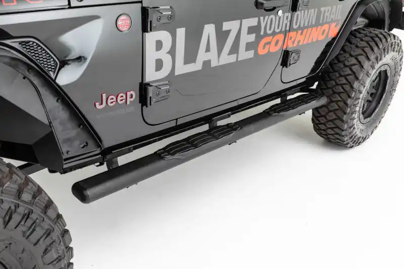 Go Rhino 18-20 Jeep Wrangler JLU 5in 1000 Series Complete Kit w/Sidestep + Brkts Handmade