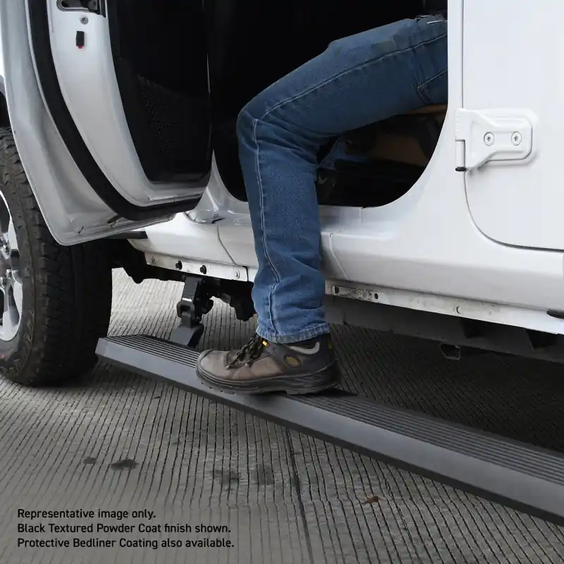 RealTruck 07-17 Jeep Wrangler 2dr VoltStep Electric Running Board Kit (Cut Req.) - Tex. Blk Reduced Price