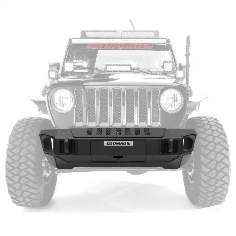 Next Day Delivery Go Rhino 07-20 Jeep Wrangler JL/JLU/JK/JKU/Gladiator JT Trailline Front Stubby Bumper