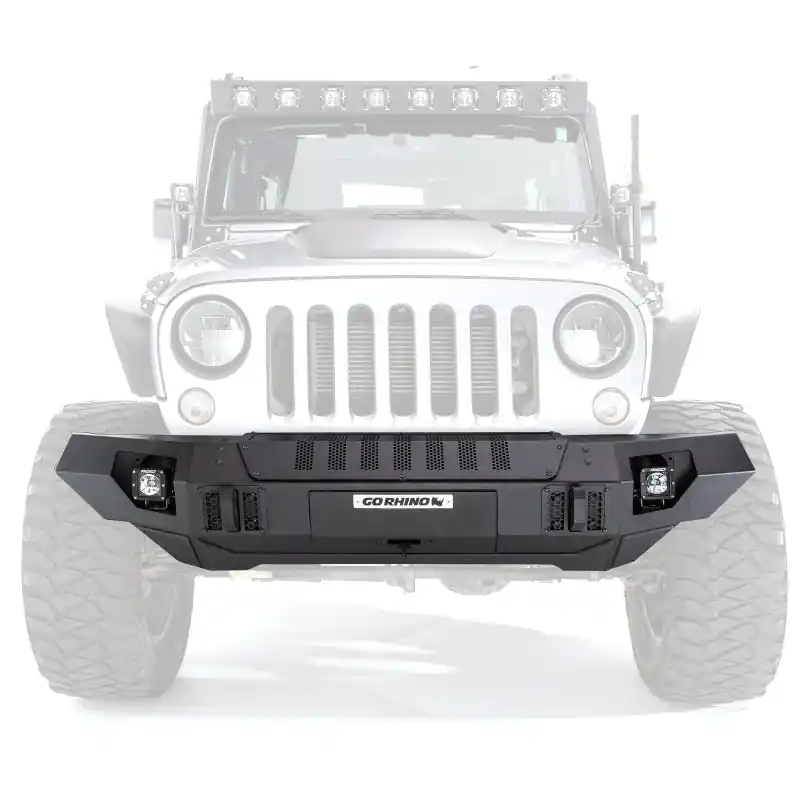 Buy Today Go Rhino 07-20 Jeep Wrangler JL/JLU/JK/JKU/Gladiator JT Trailline Front Straight Bumper