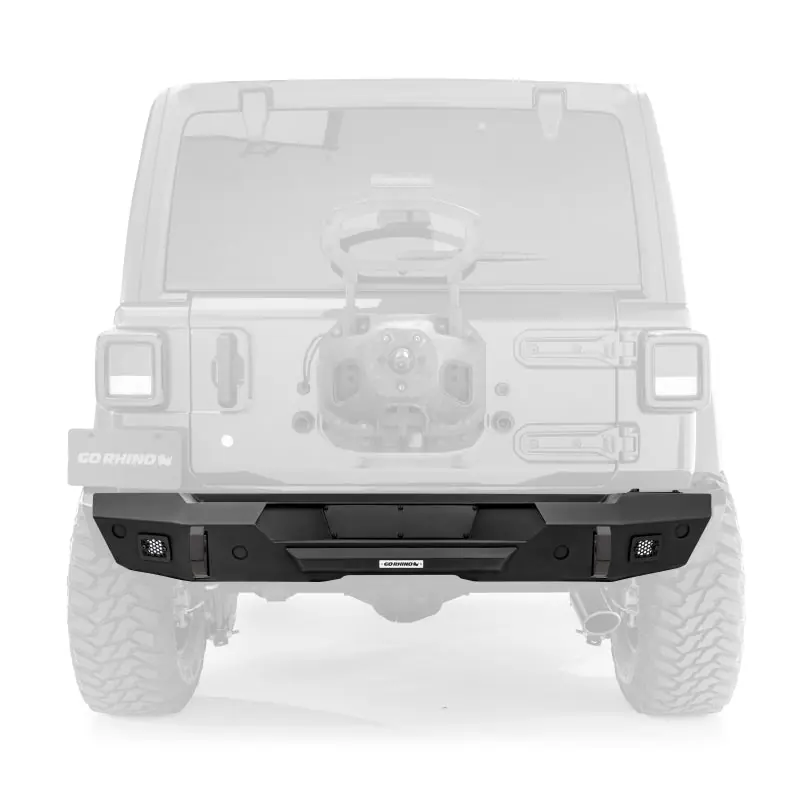 Latest Go Rhino 18-20 Jeep Wrangler JL/JLU Trailline Rear Stubby Bumper